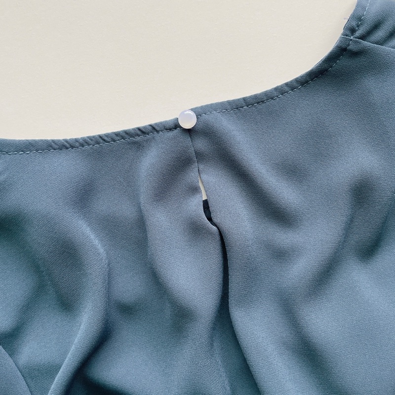 雪紡藏青色上衣 知性美必備-3