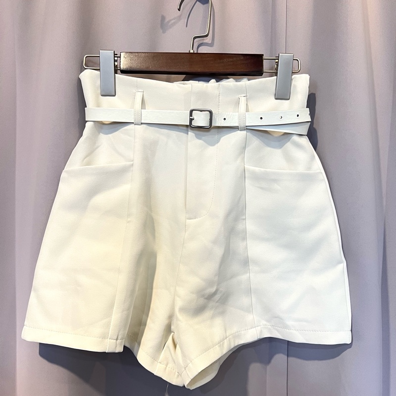 🌸2022春夏新款🌸 挺版A字西裝短褲(附皮帶)-1