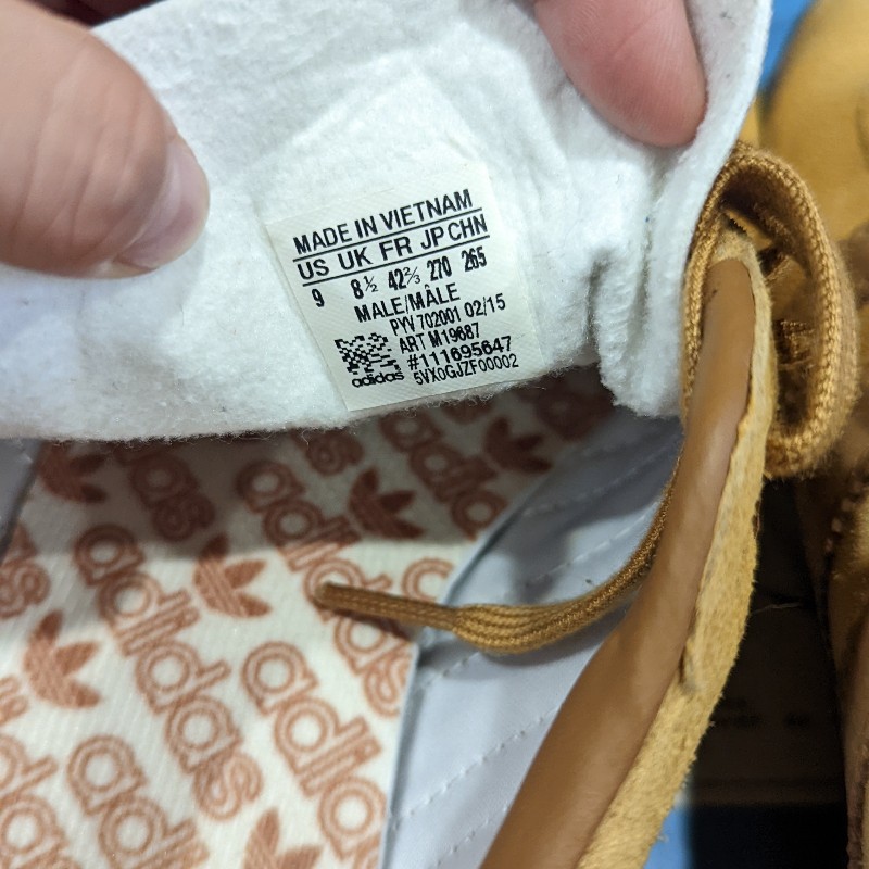 Adidas Hawaii黃色麂皮膠底運動鞋 八成新-3