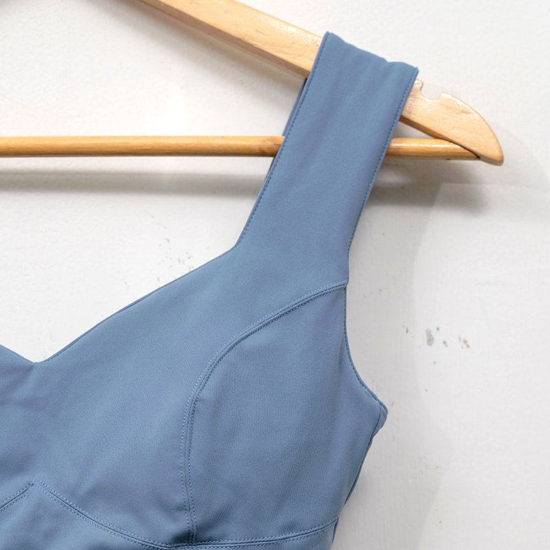 【王以甯 Ines 私服】WAVE SHINE 藍色桃心美波集中 Bra Top-1