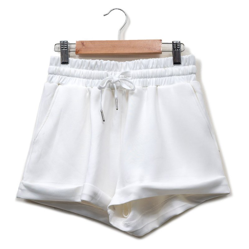 【王以甯 Ines 私服】Scrappy koko 白色短版上衣 + 鬆緊短褲-3