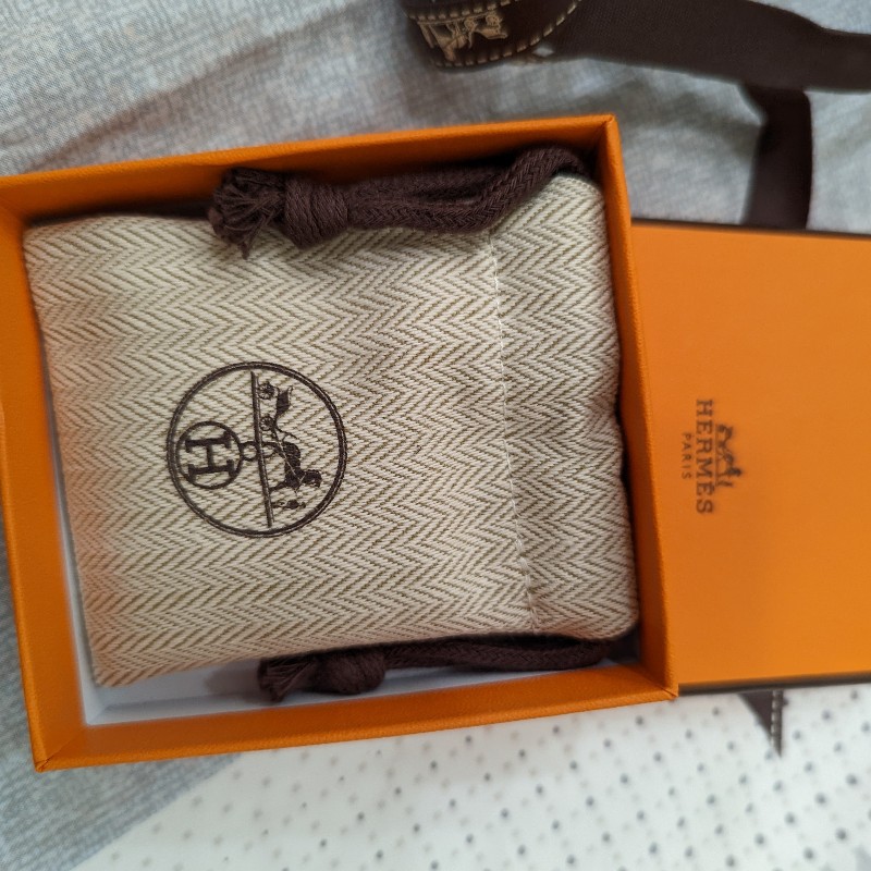 （全新）Hermes Mini Pop H 耳環 - 桃金-1