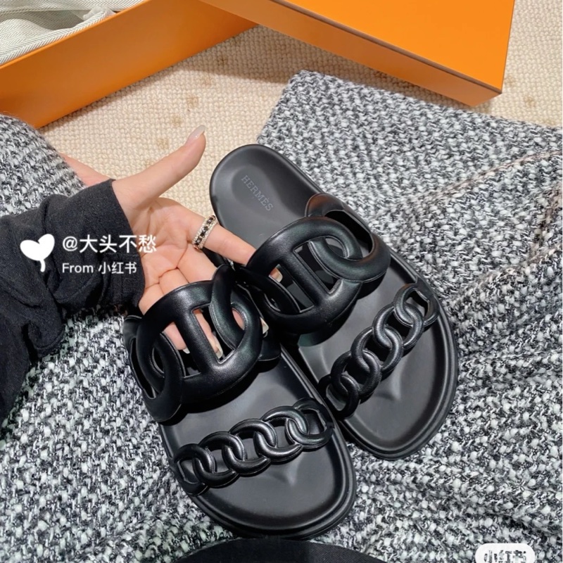 真品hermes新款豬鼻子二舅鞋38-1