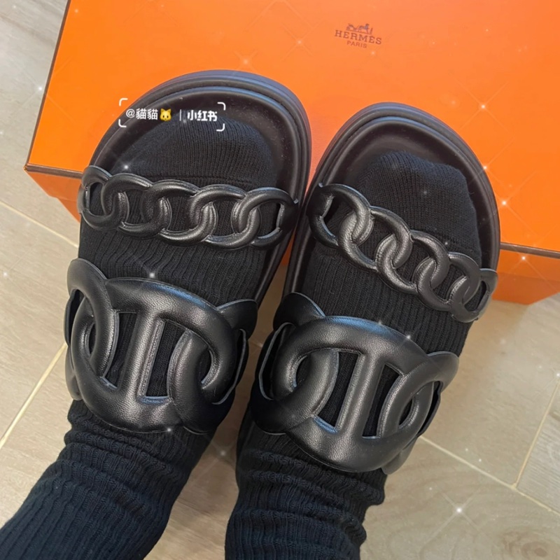 真品hermes新款豬鼻子二舅鞋38-2