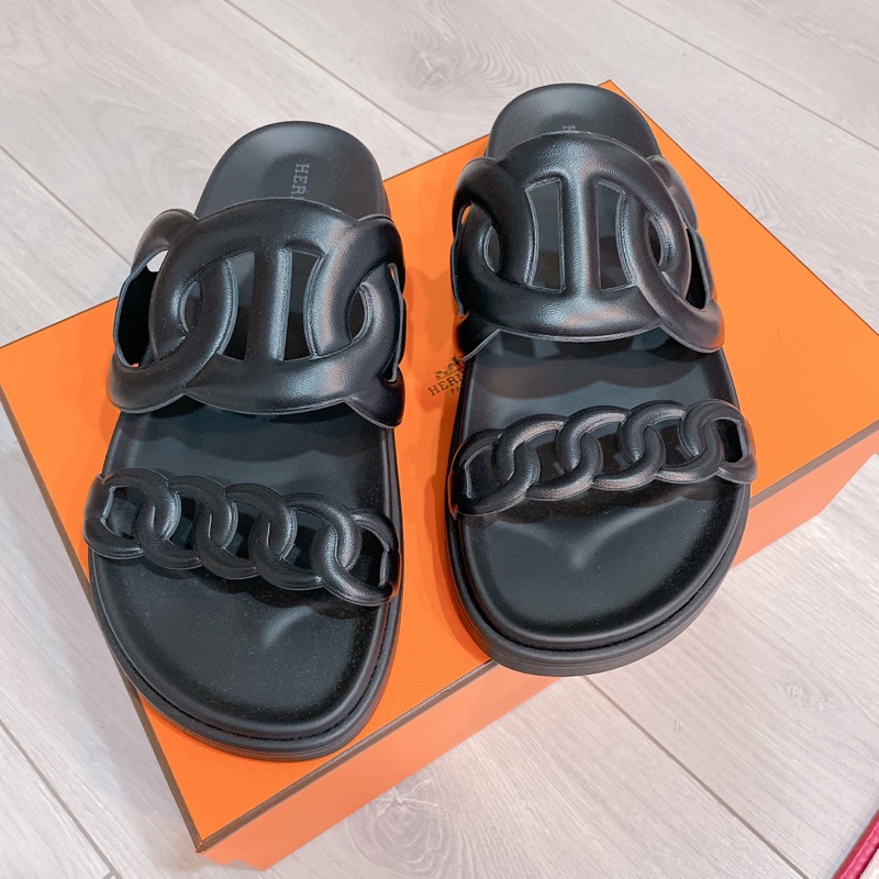 真品hermes新款豬鼻子二舅鞋38-4