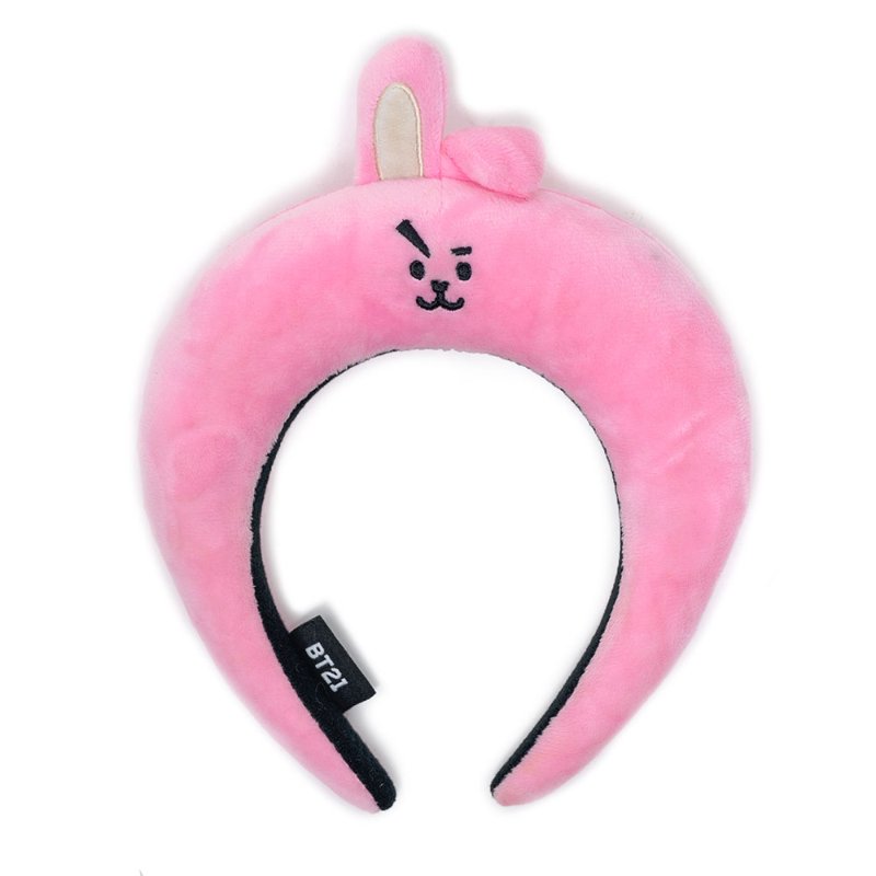【斯亞私服】BT21 髮箍 + 卡其色腰帶 + 紫紅色絲絨小化妝包-3