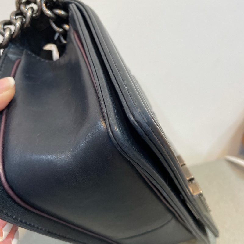 真品香奈兒經典包boy chanel 25公分限量Paris-Salzburg工坊系列-3