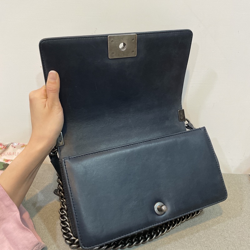 真品香奈兒經典包boy chanel 25公分限量Paris-Salzburg工坊系列-7