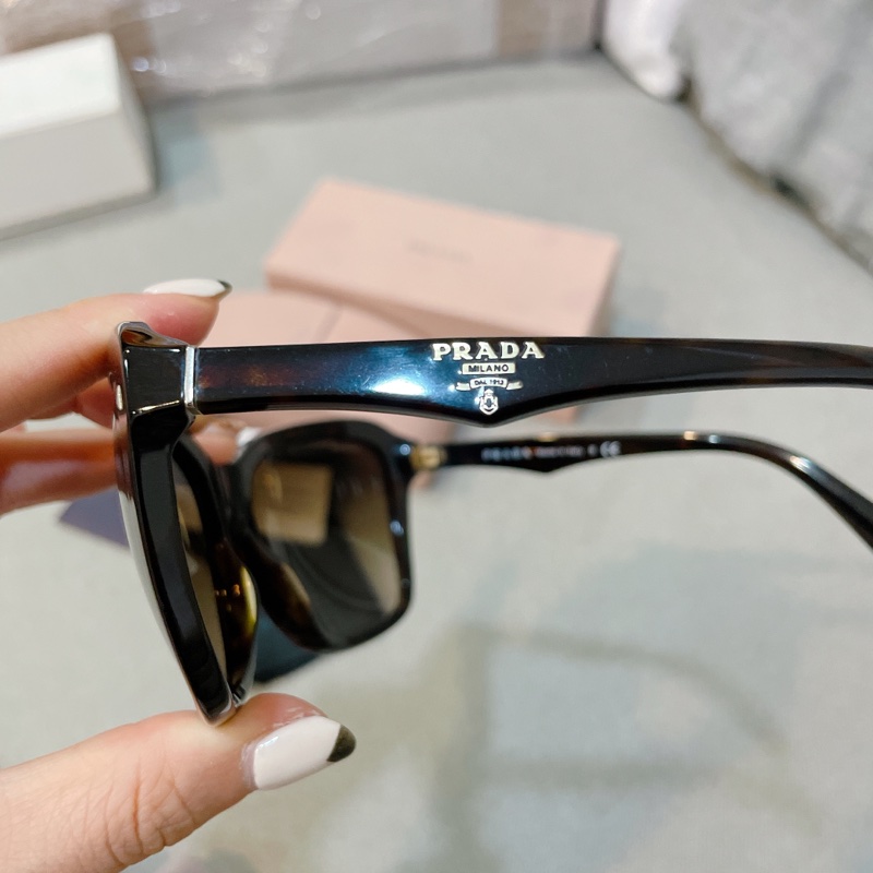 真品prada咖啡色玳瑁色時尚太陽眼鏡墨鏡-3