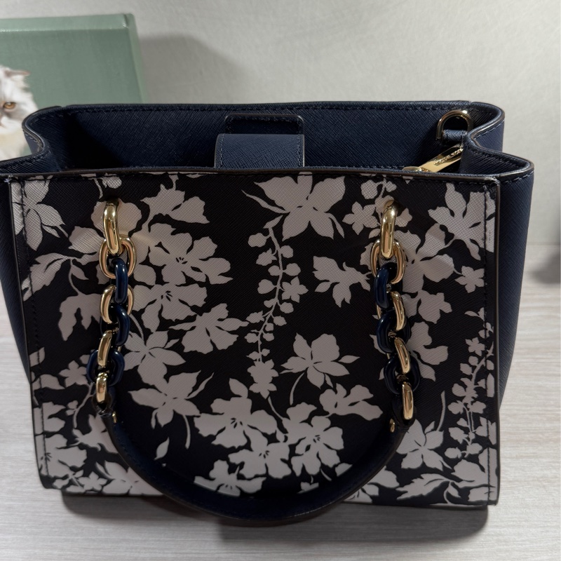 Michael Kors 海軍藍花卉印花雙肩包-6