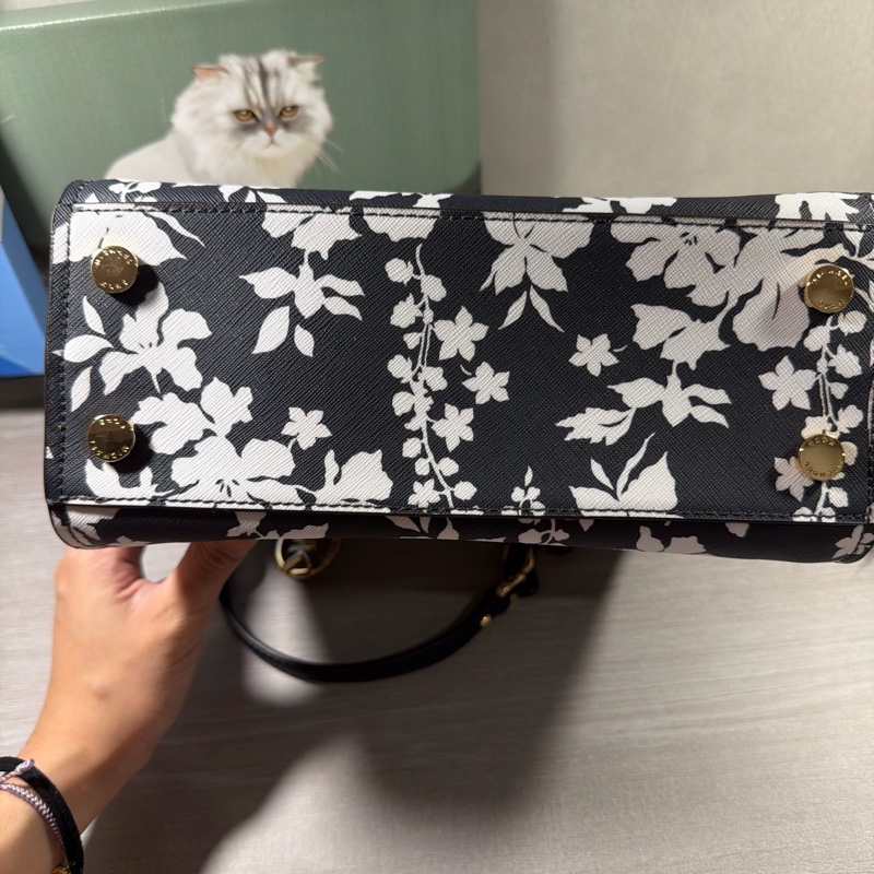 Michael Kors 海軍藍花卉印花雙肩包-7