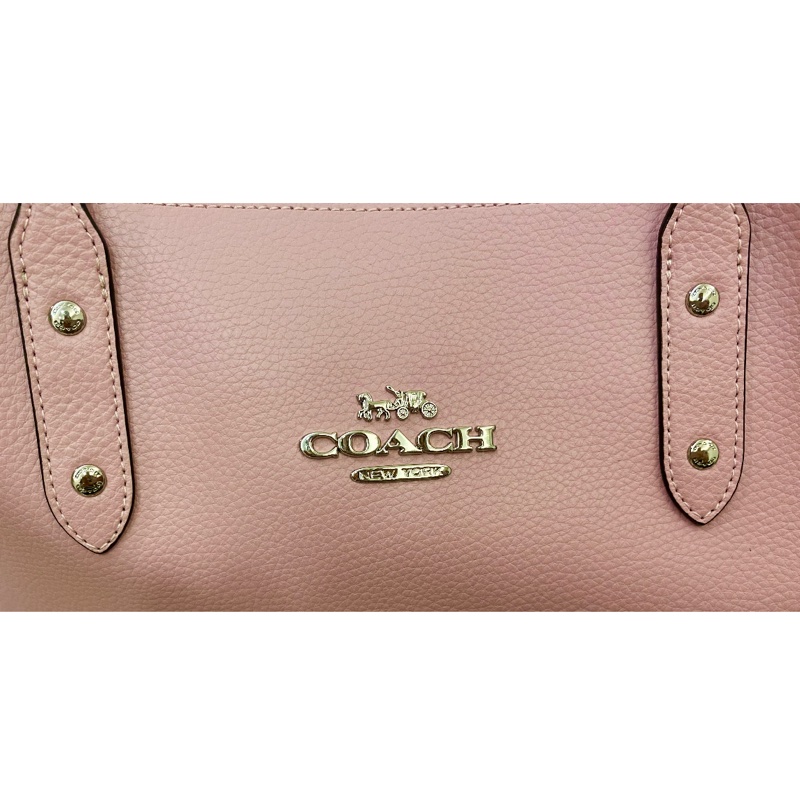 正品✨COACH 蔻馳大號托特包肩背包 櫻花粉🌸-6