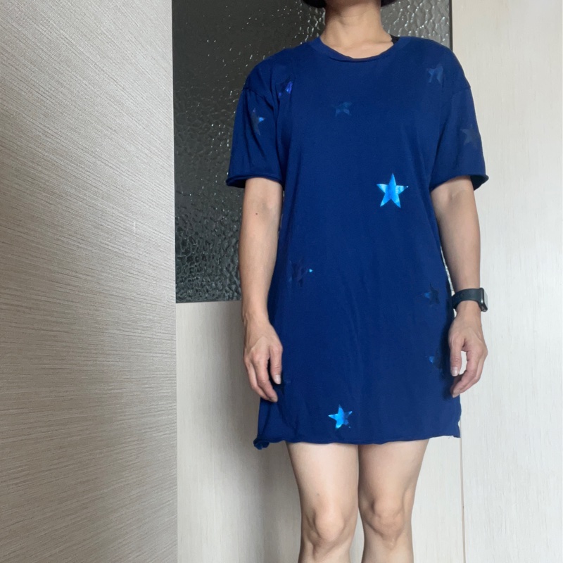 Michael Lauren藍色星星短洋裝 XS-0