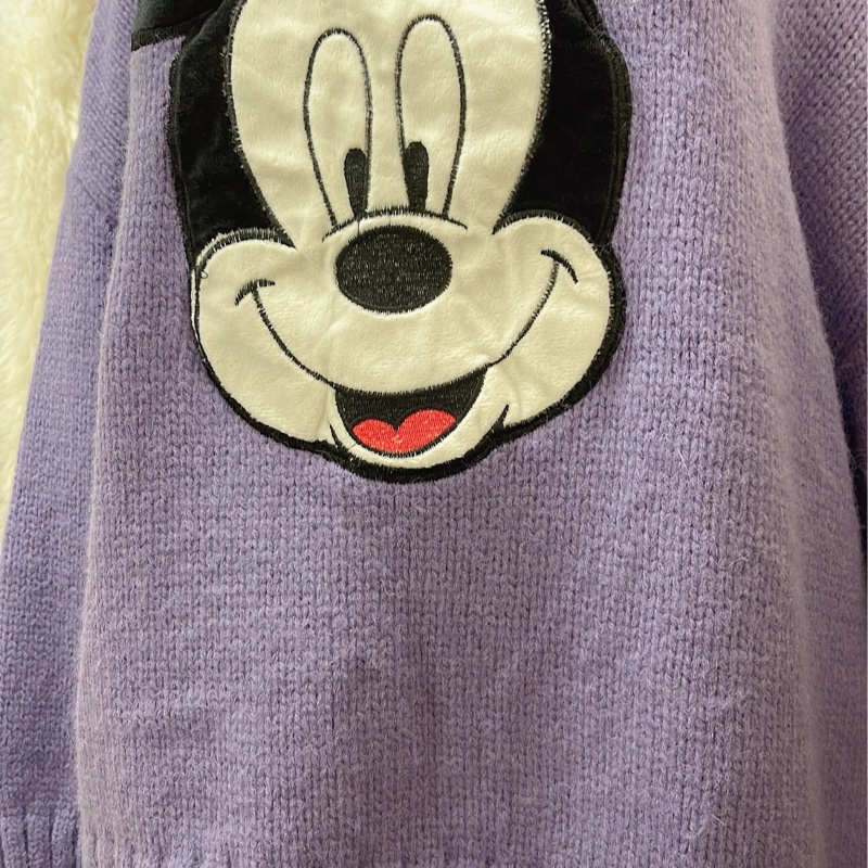 韓版米奇薰衣草紫毛衣-1