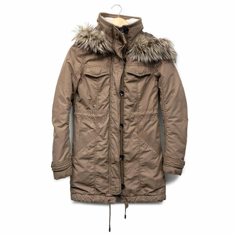 【黃倩萍私服】Abercrombie & Fitch 卡其色羔羊毛大衣