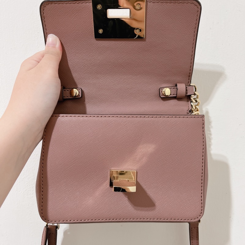Michael kors mk 乾燥玫瑰 鏈包 鏈條包 小方包-3