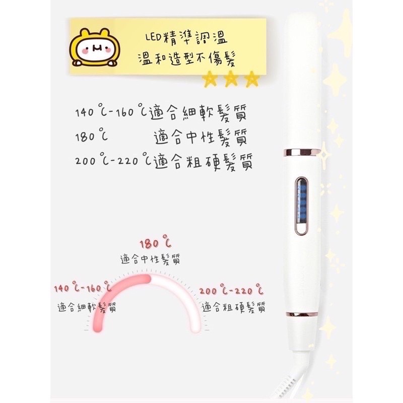 NOVUS 離子夾 直髮夾 直捲兩用電熱棒-3