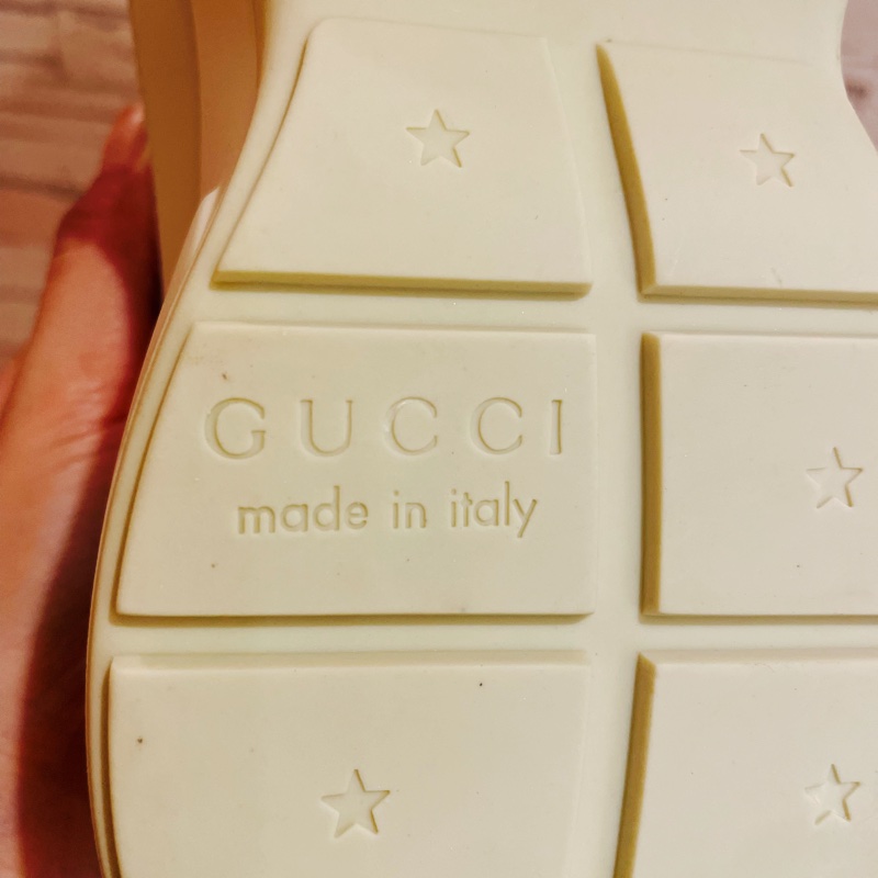 Rhyton Gucci標誌皮革運動鞋-2