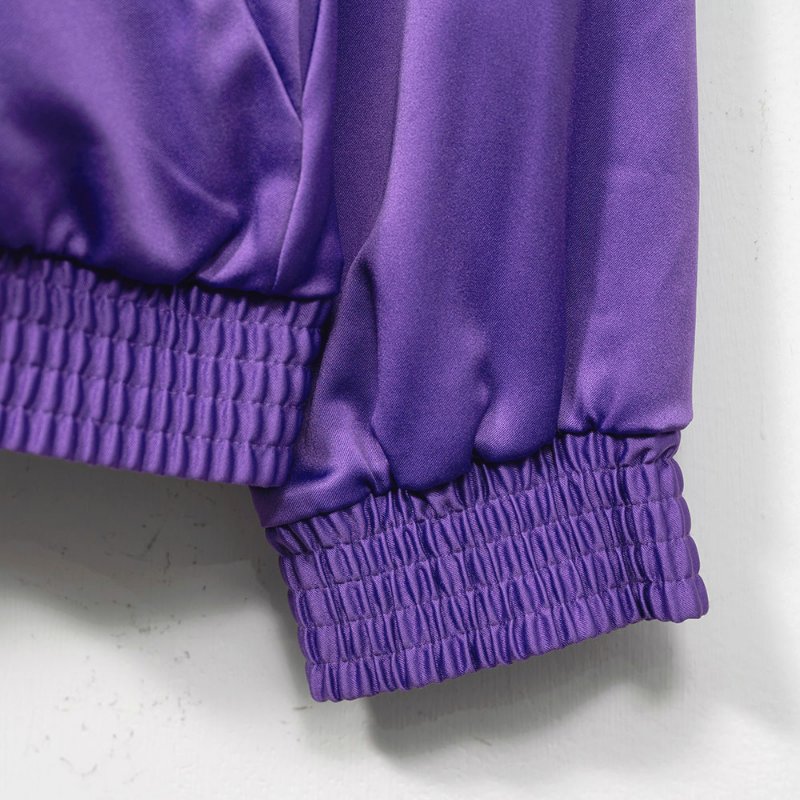 【卓文萱私服】adidas CLIMALITE 紫色緞面連帽外套-1