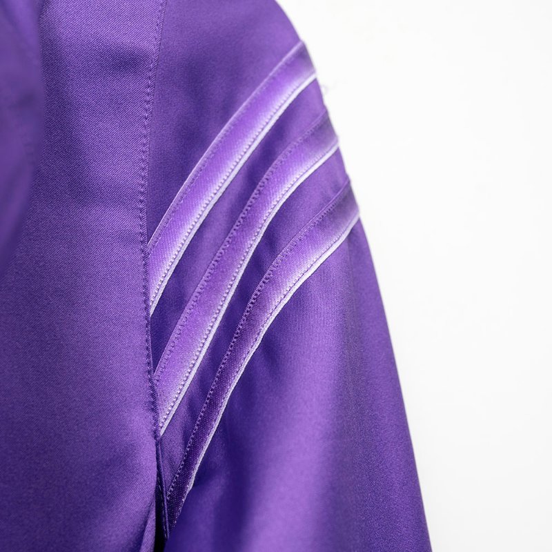 【卓文萱私服】adidas CLIMALITE 紫色緞面連帽外套-2