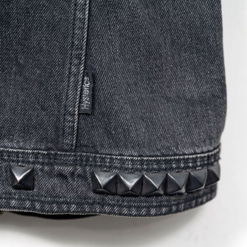 【卓文萱私服】Hysteric Glamour 深灰色鉚釘仿舊牛仔背心-2