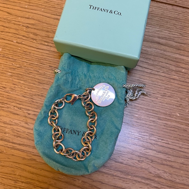 Tiffany 純銀手鍊 圓牌-0