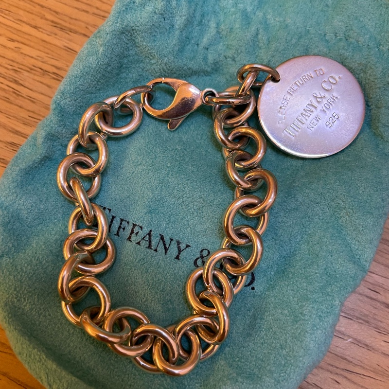 Tiffany 純銀手鍊 圓牌-1