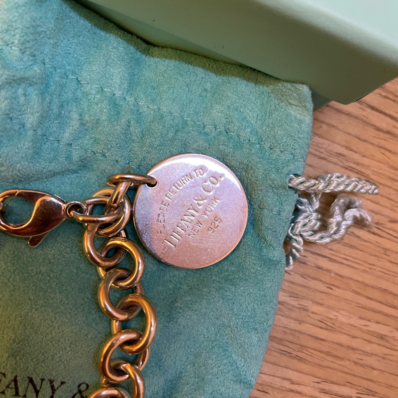 Tiffany 純銀手鍊 圓牌-2