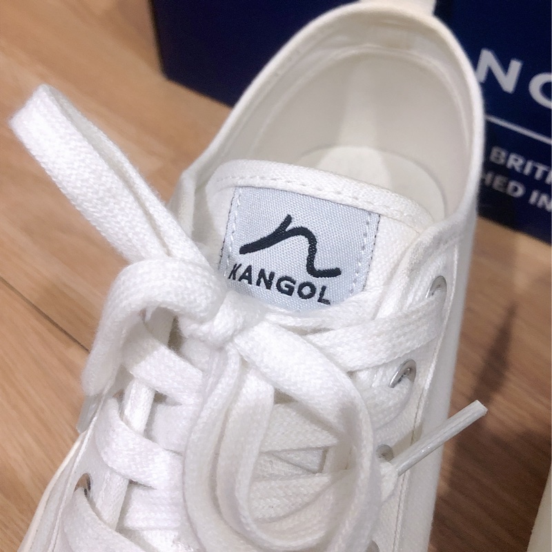 KANGOL 袋鼠 餅乾鞋 白色 帆布鞋 小白鞋 經典時搭款 時尚-1