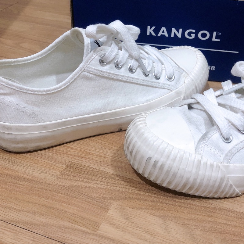 KANGOL 袋鼠 餅乾鞋 白色 帆布鞋 小白鞋 經典時搭款 時尚-3