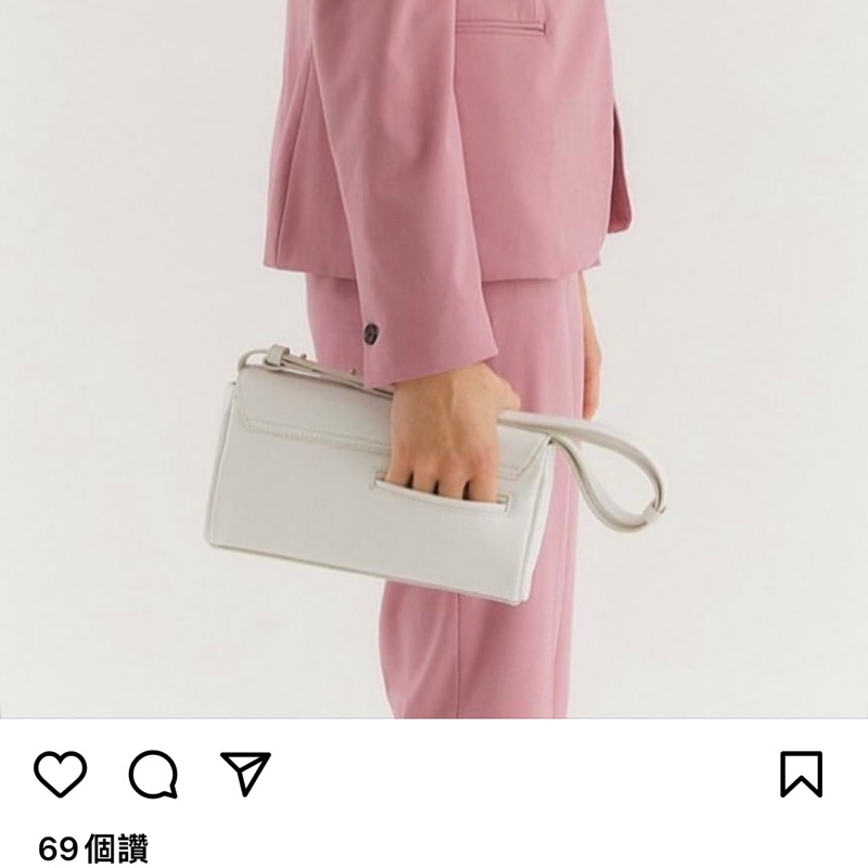 韓國 STAND OIL 奶油色腋下包-5