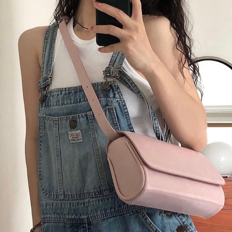 韓國 STAND OIL 奶油色腋下包-8