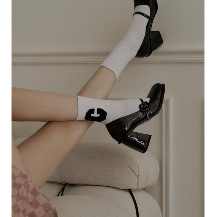 方釦方頭粗跟鞋 -俏麗瑪莉珍-3