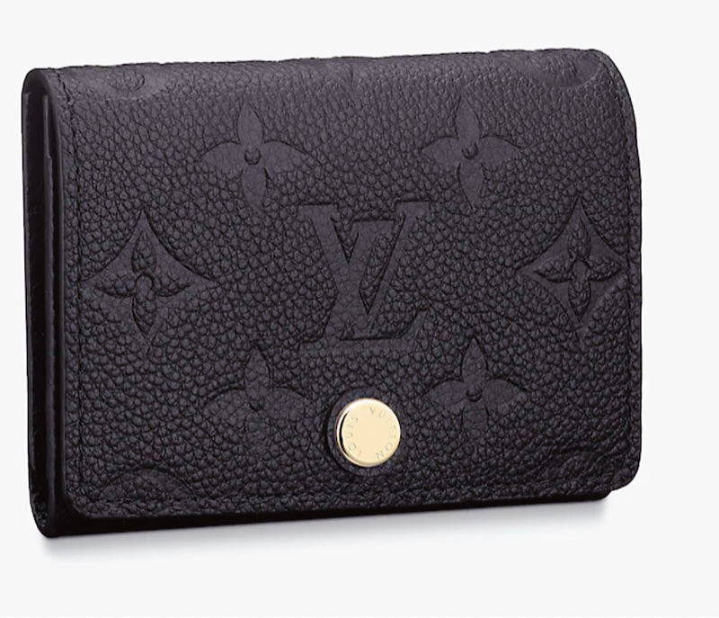 LV M58456 黑色老花皮革壓紋 信用卡名片夾-6