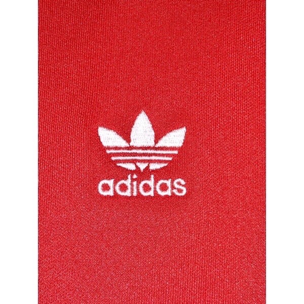 愛迪達正版adidas original 紅色圓領無領外套全新-4