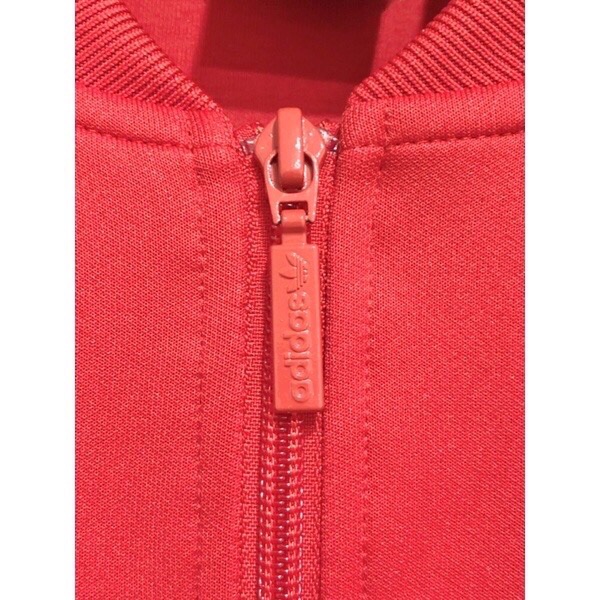 愛迪達正版adidas original 紅色圓領無領外套全新-7