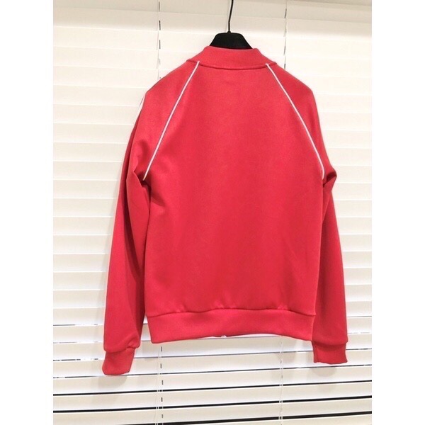 愛迪達正版adidas original 紅色圓領無領外套全新-8