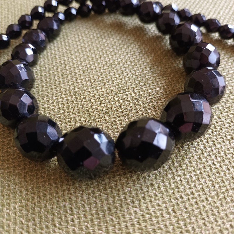 天然黑水晶項鍊-1