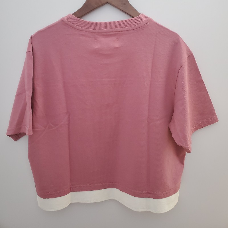 Sisjeans短版拼接棉質T-1