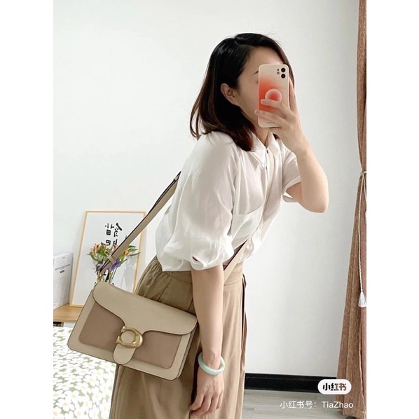 Coach Tabby 26 拼奶茶色-8