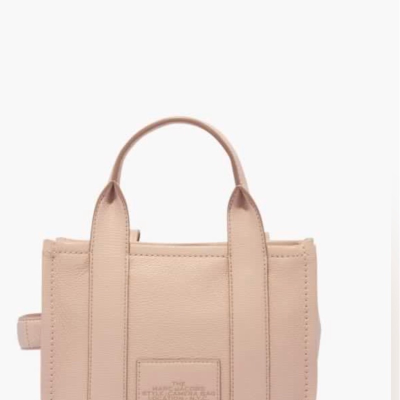 正品現貨 - Marc Jacobs 奶茶色皮質托特包 (mini尺寸)-3