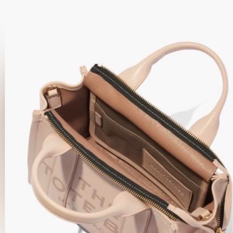 正品現貨 - Marc Jacobs 奶茶色皮質托特包 (mini尺寸)-4