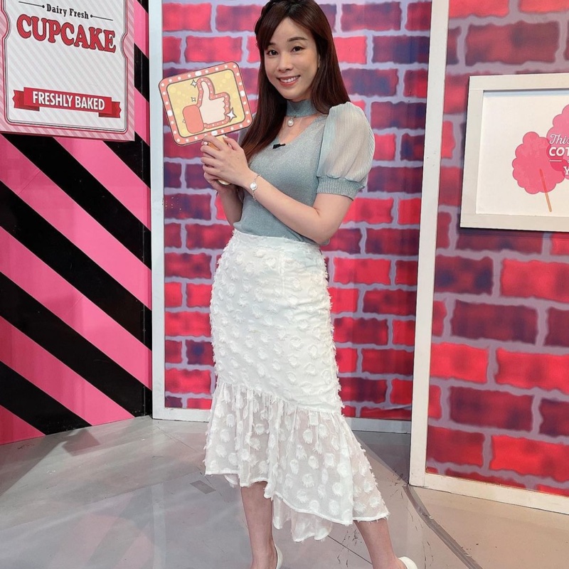 IRIS 前短後長魚尾雪紡紗裙-0