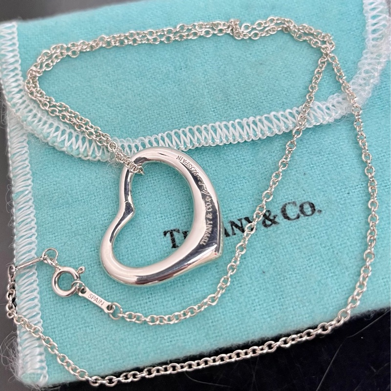 Tiffany &co Open Heart 鏤空心形鍊墜-0