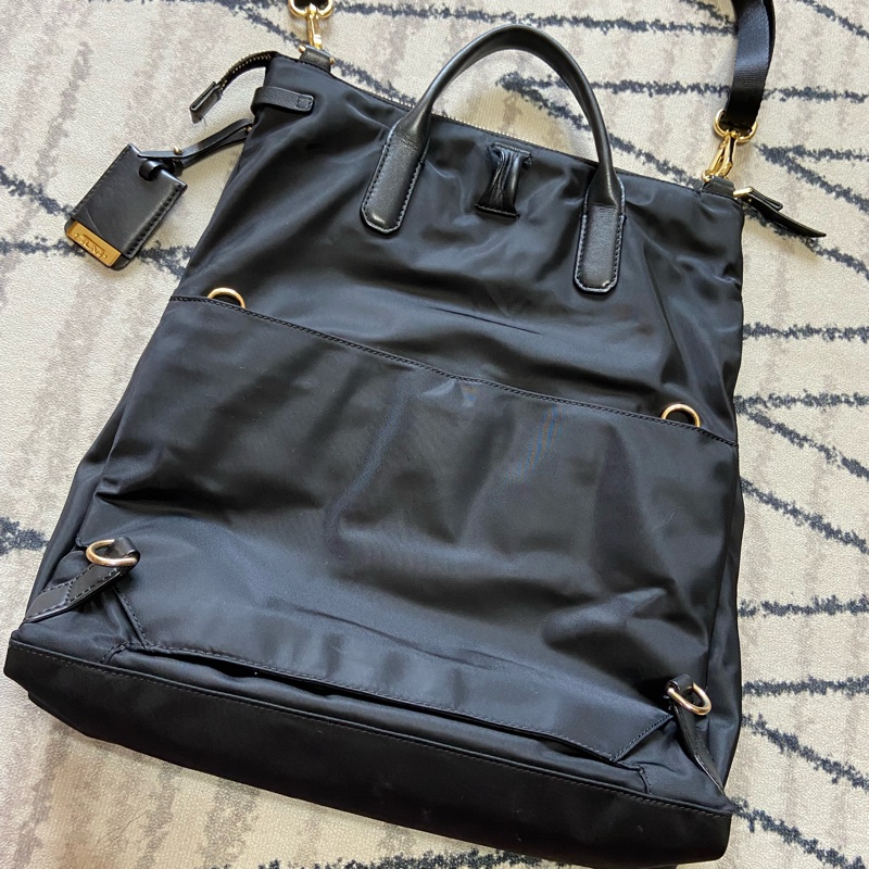 保存良好 TUMI JENA 兩用後背包 電腦包 側背包 斜背包-3