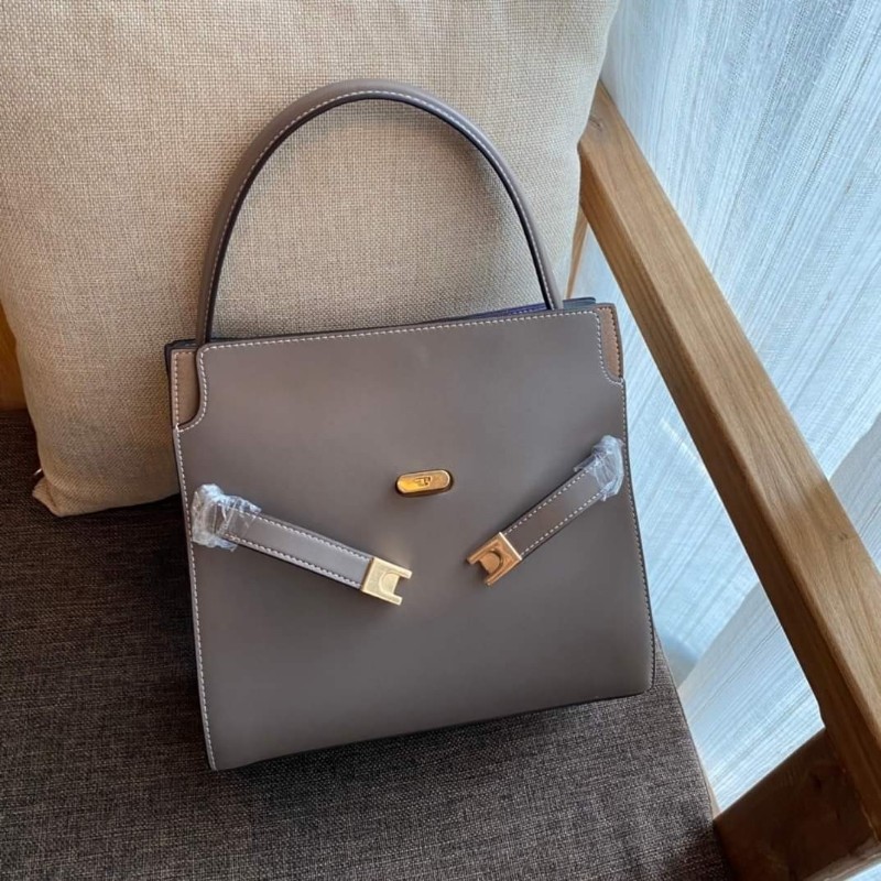 Tory Burch Lee Radziwill Mini小雙層包 大象灰-6