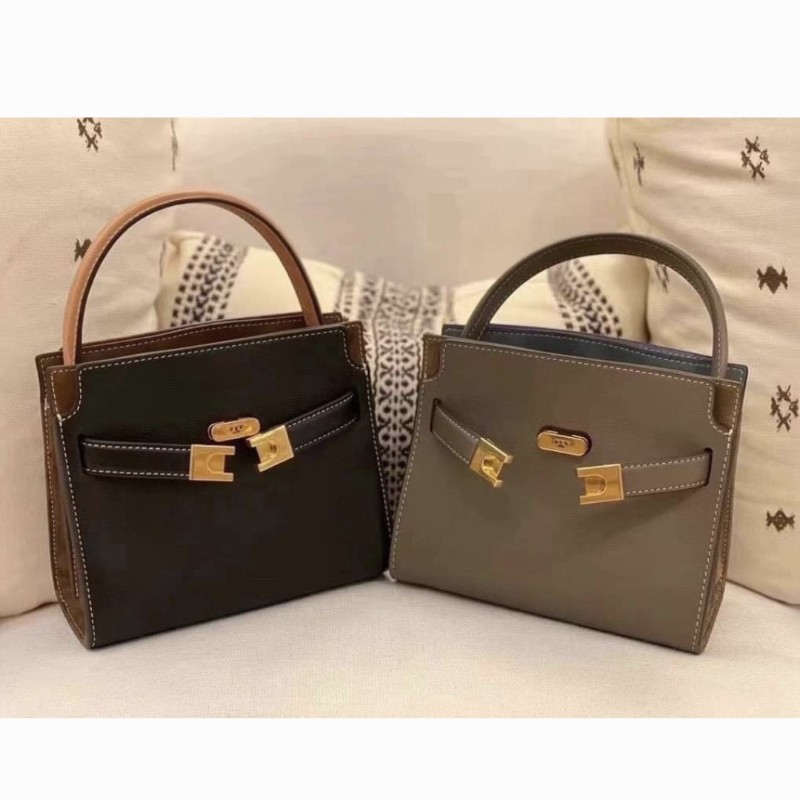 Tory Burch Lee Radziwill Mini小雙層包 大象灰-7