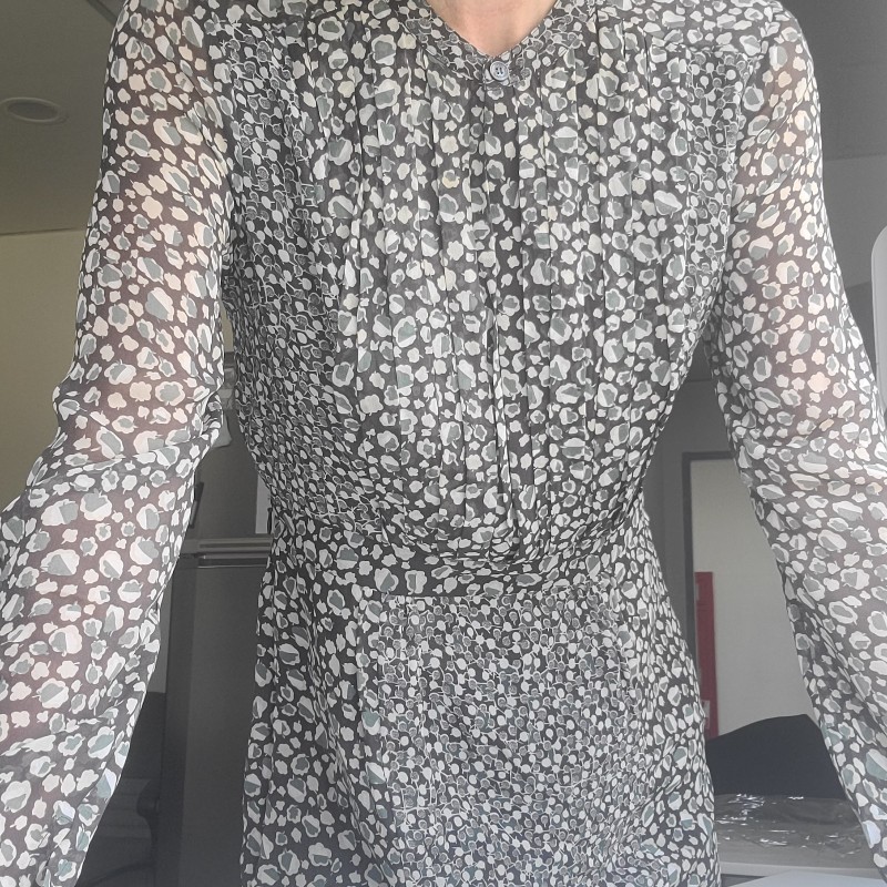 Burberry 名牌絲質百摺胸口洋裝（正品！！！）-4