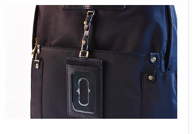 MARC JACOBS 皮革燙金LOGO尼龍雙側置物拉鍊後背包-1