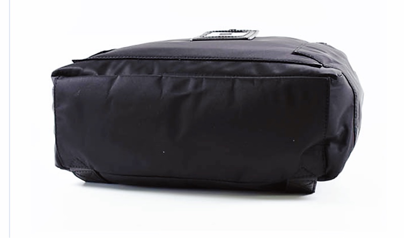 MARC JACOBS 皮革燙金LOGO尼龍雙側置物拉鍊後背包-4